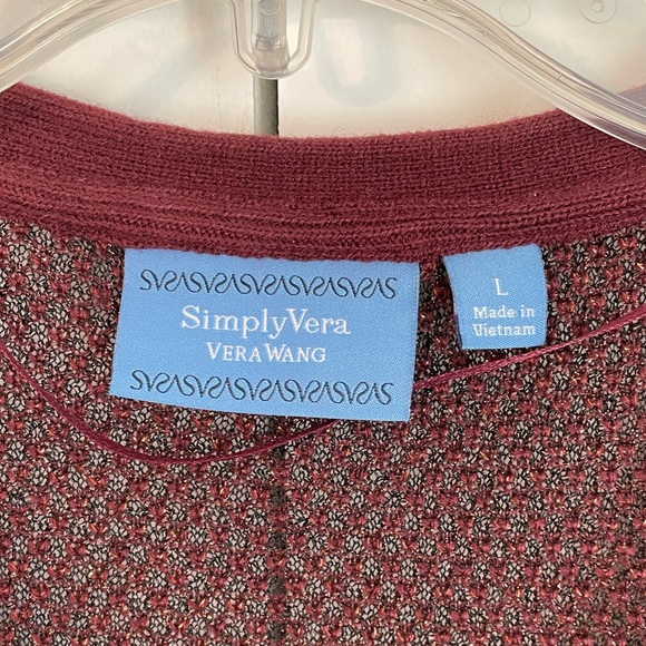Simply Vera Vera Wang Lurex Cardigan Sweater L - Picture 7 of 9